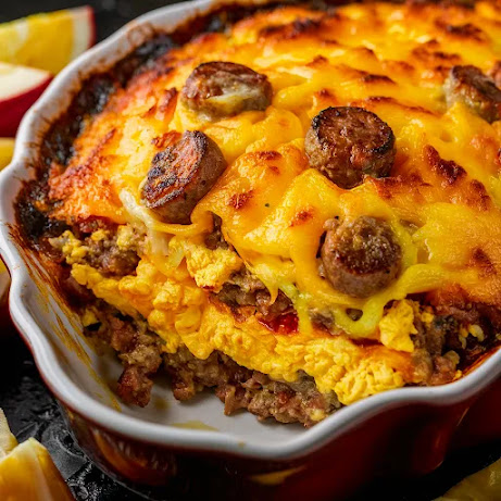 Read more about the article Sausage and Cheese Breakfast Casserole (Easy and Delicious)