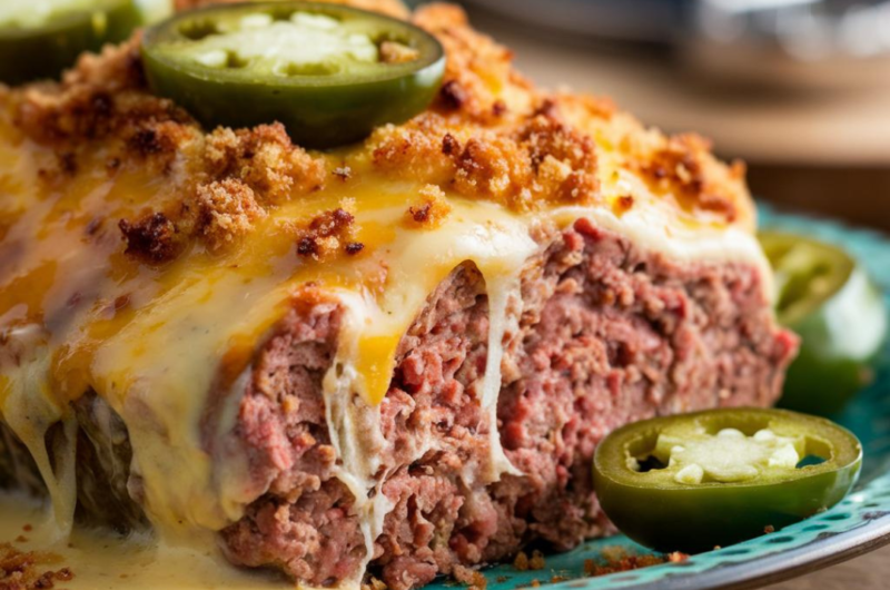 Jalapeño Popper Stuffed Meatloaf recipe