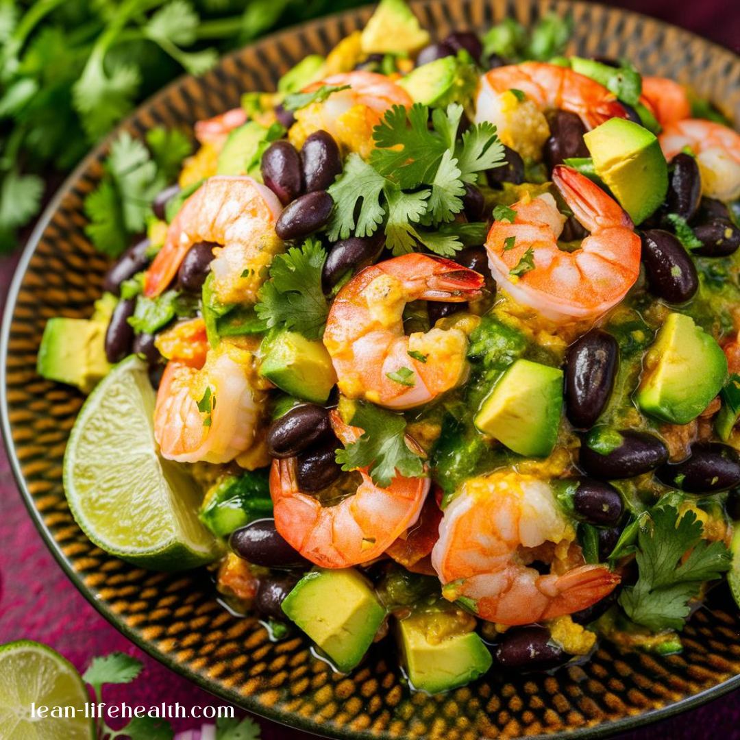 Lime Cilantro Shrimp and Black Bean Salad