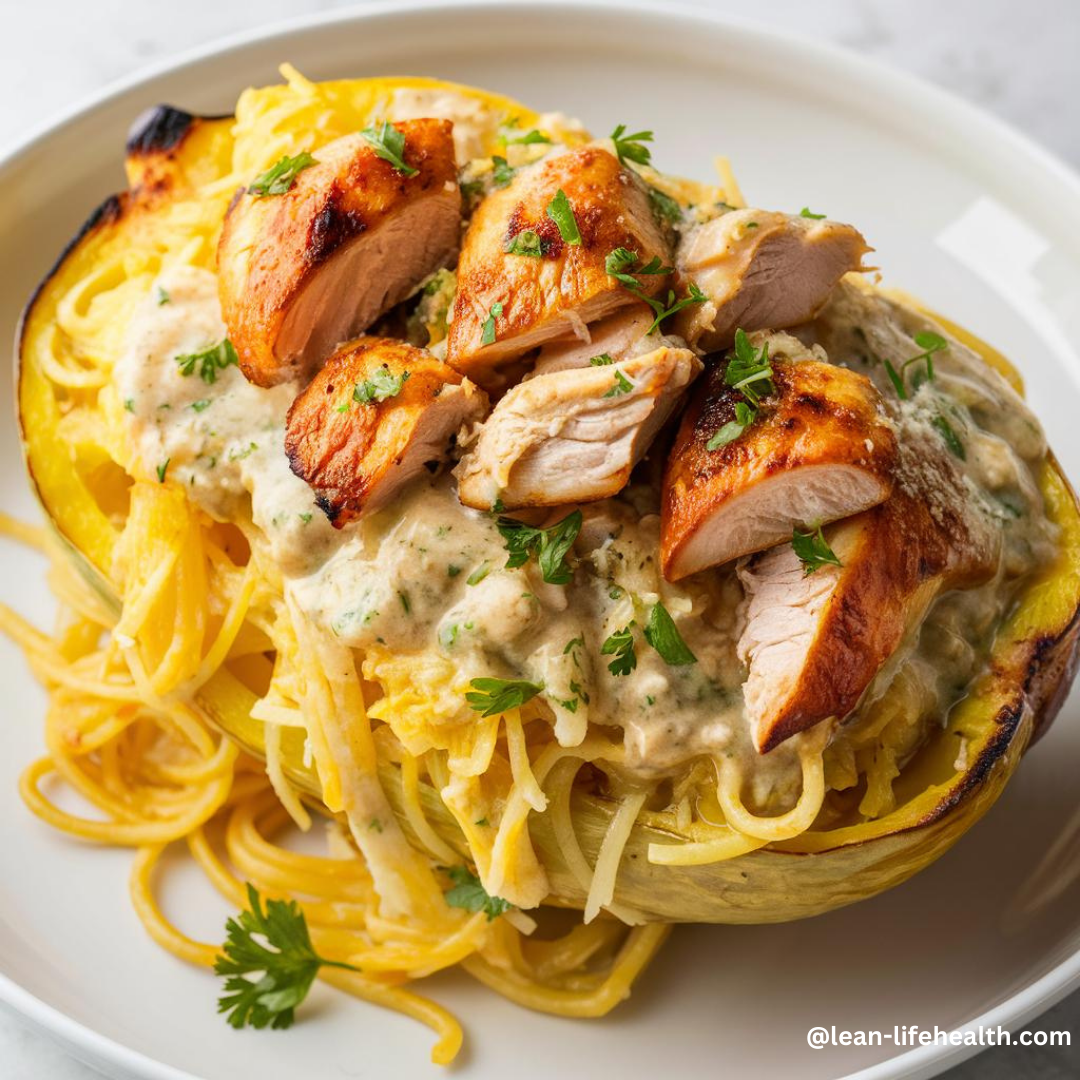 Chicken Alfredo Spaghetti Squash